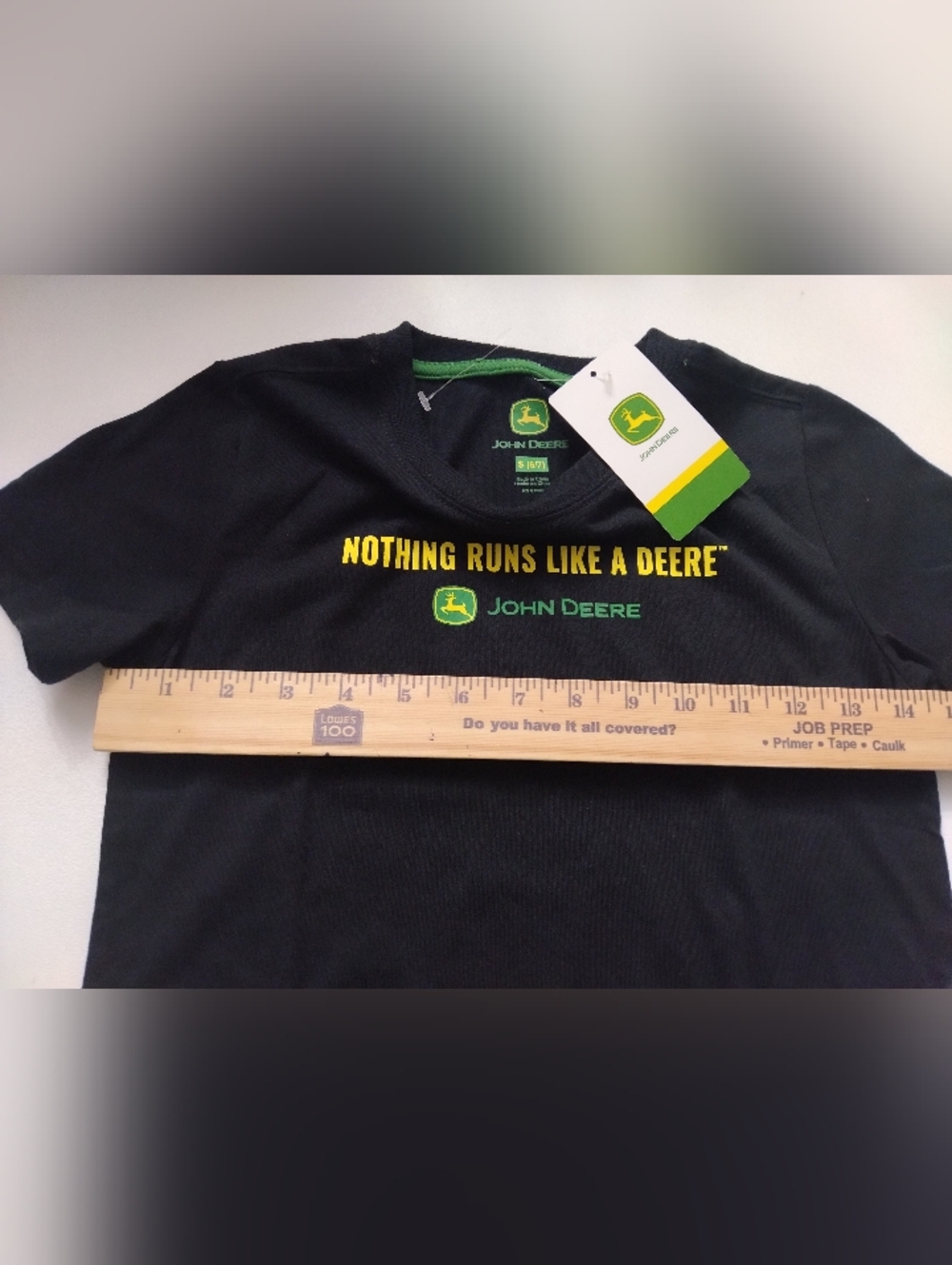 John Deere Boys Black Short-Sleeve Tee with Logo New Size Small 6/7 - Picture 3 of 5